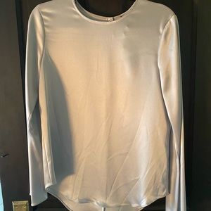 Theory Silver Blouse Sz P